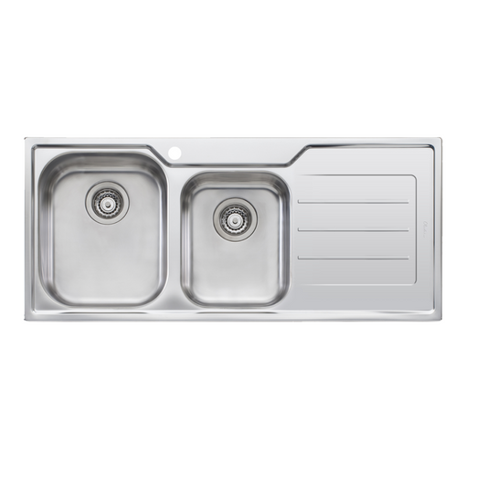 Oliveri Flinders 1 & 3/4 Bowl Left Sink with Drainer
