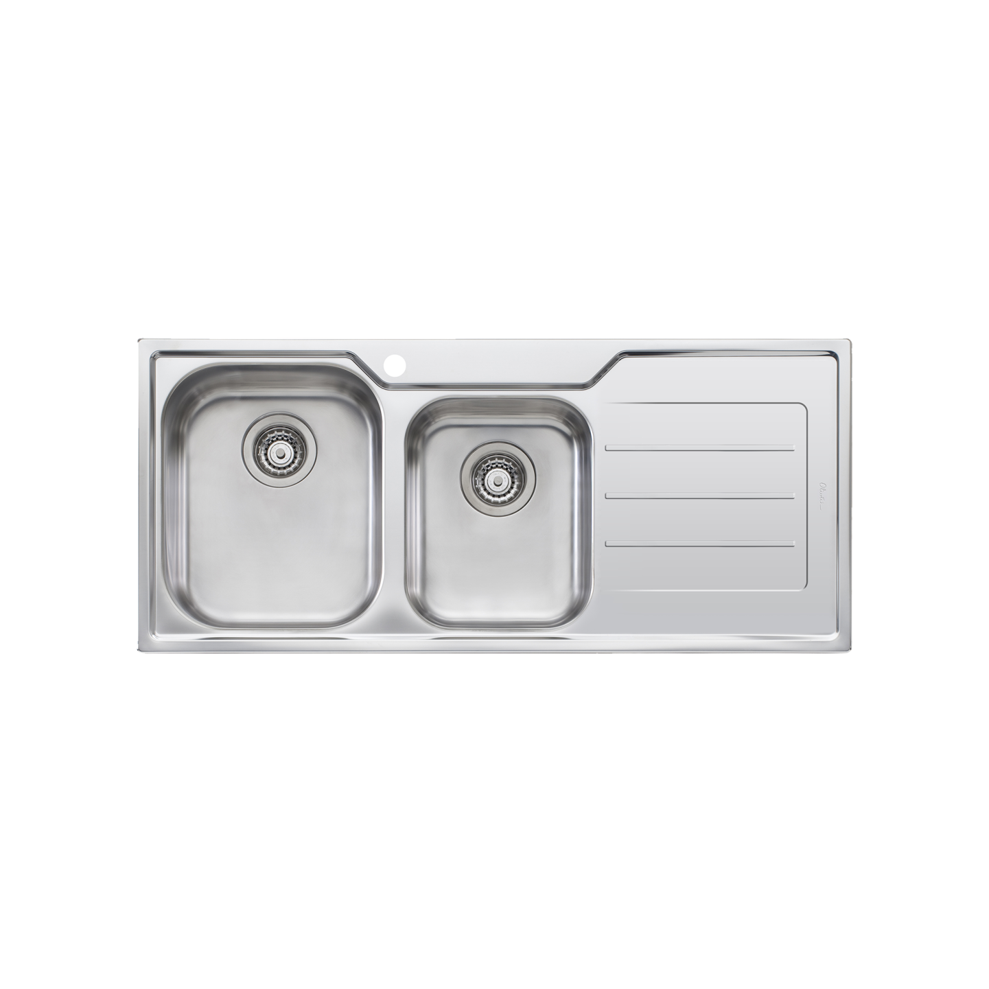 Oliveri Flinders 1 And 3/4 Bowl Sink With Right Drainboard Stainless Steel