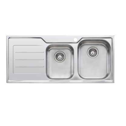 Oliveri Flinders 1 & 3/4 Bowl Right Sink with Drainer