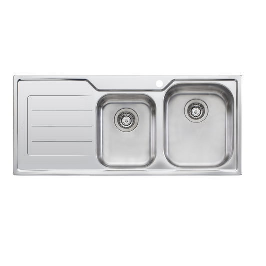 Oliveri Flinders 1 & 3/4 Bowl Right Sink with Drainer