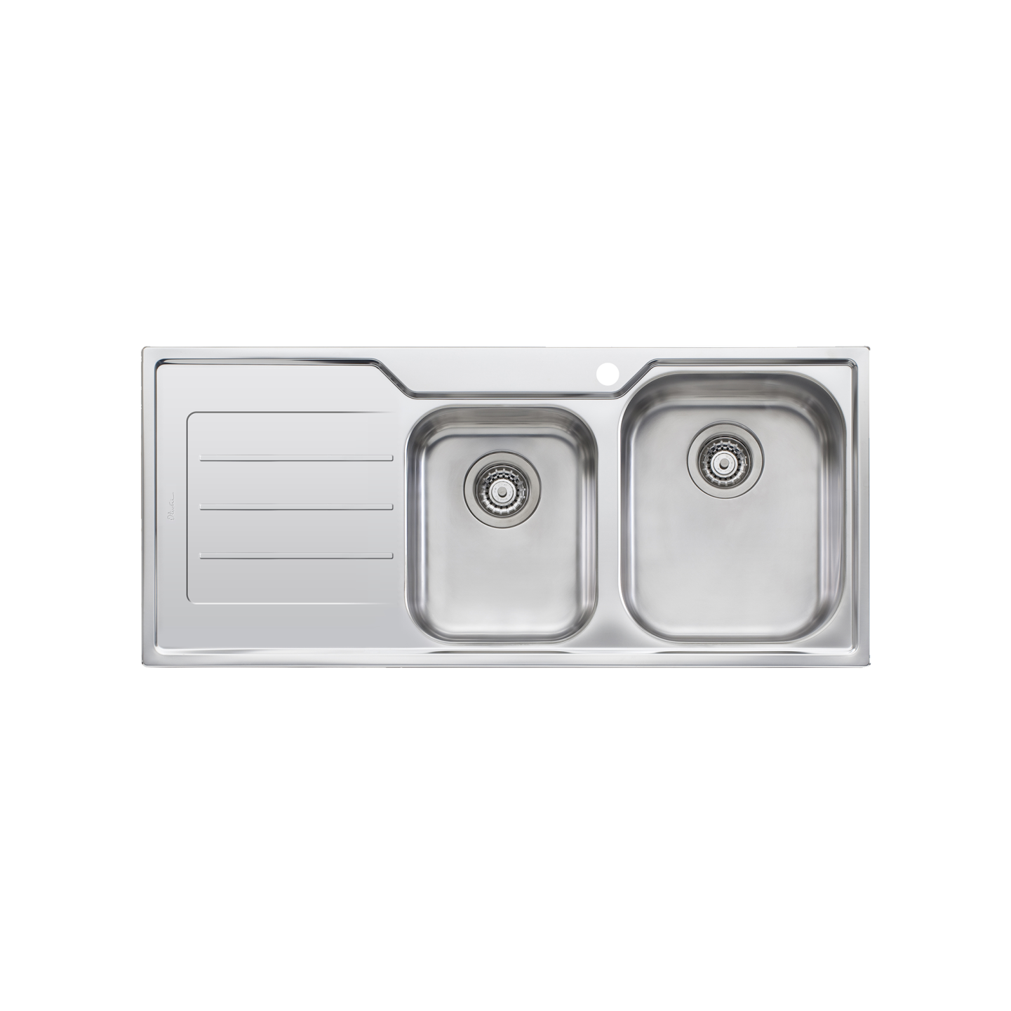 Oliveri Flinders 1 And 3/4 Bowl Sink With Left Drainboard Stainless Steel