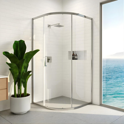 DECINA FLORIANO FRAMED CURVED SLIDING SHOWER SCREEN