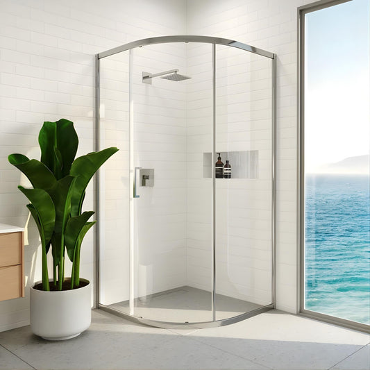 DECINA FLORIANO FRAMED CURVED SLIDING SHOWER SCREEN