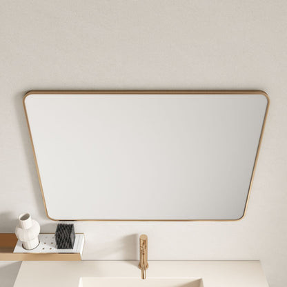 Aluminum Framed 600mm  Rectangular Mirror- Brushed Gold