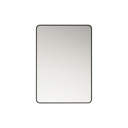 Aluminum Framed 900mm Rectangular Mirror - Matt Black
