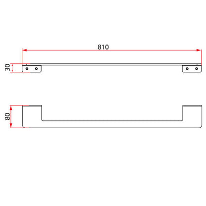 FLAT Series Single Towel Bar 32″ – Matt Black