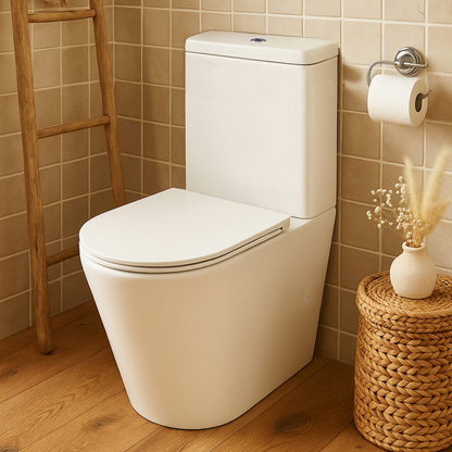 Turner Hastings Fino WhisperFlush Back to Wall Toilet Suite with Slim Seat (WDI Valves)