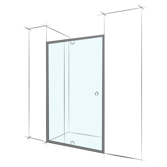 Focus Black Semi-Framed Wall-To-Wall (Adjustable) - Up to 980-1040