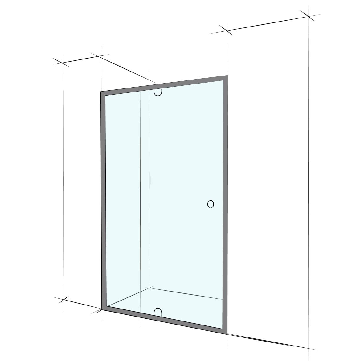 Focus Black Semi-Framed Wall-To-Wall (Adjustable) - Up to 920-980