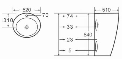 Inspire Freestanding Oval Pedestal Basin