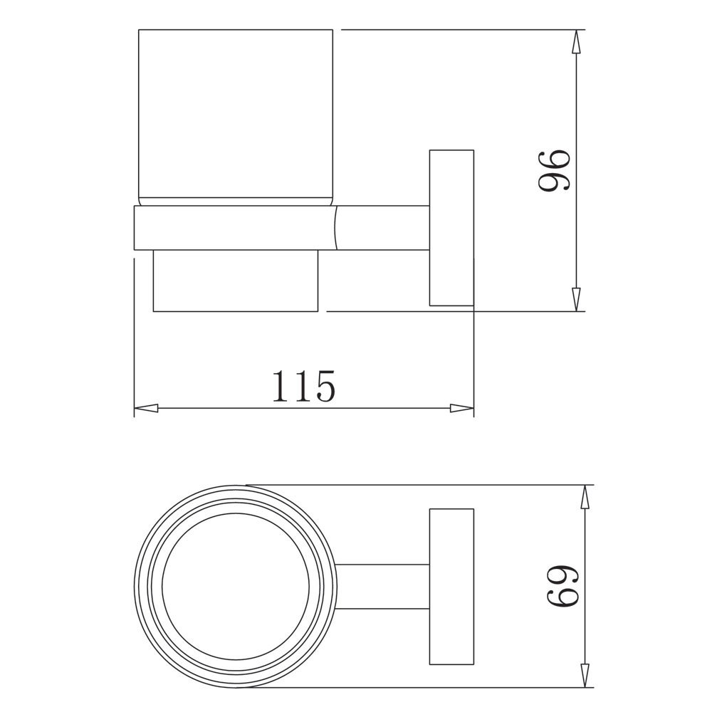 GLOBE Series Tumbler Holder – Matt Chrome