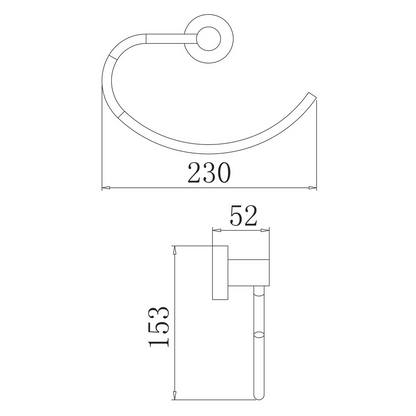 GLOBE Series Towel Ring – Chrome