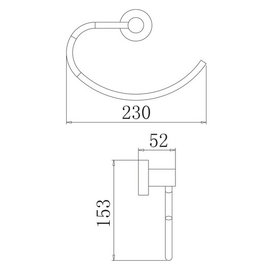 GLOBE Series Towel Ring – Chrome