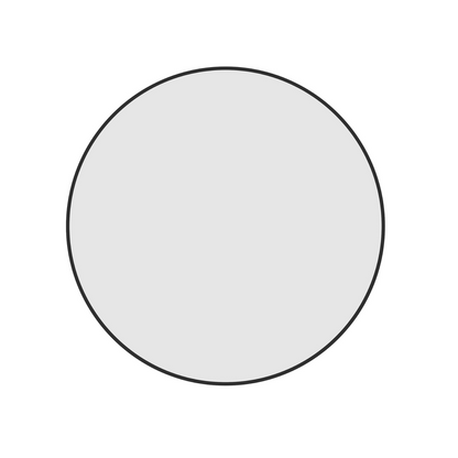 Thermogroup Ablaze Georgia Round Black Framed Mirror