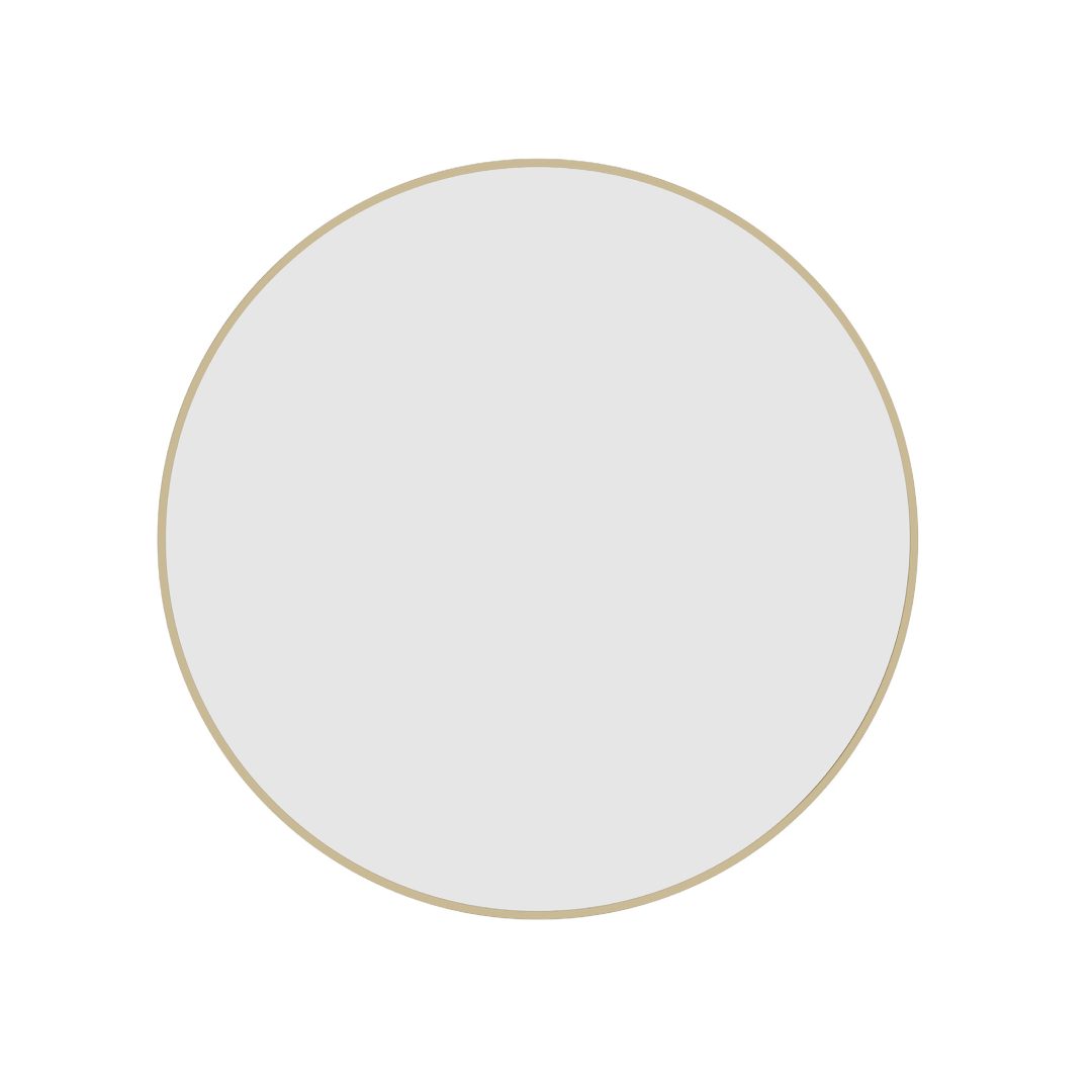 Thermogroup Ablaze Georgia Round Gold Framed Mirror