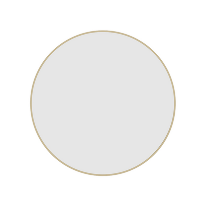 Thermogroup Ablaze Georgia Round Gold Framed Mirror