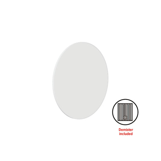 GR6060WD Round White Framed Mirror Including Demister