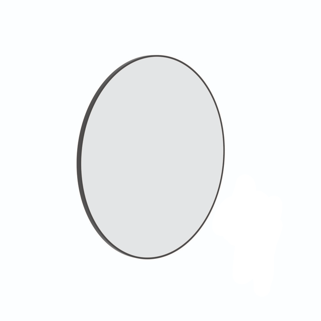 Thermogroup Ablaze Georgia Round Black Framed Mirror