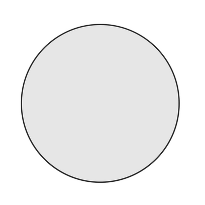 Thermogroup Ablaze Georgia Round Black Framed Mirror
