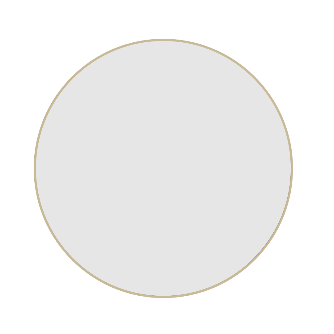 Thermogroup Ablaze Georgia Round Gold Framed Mirror