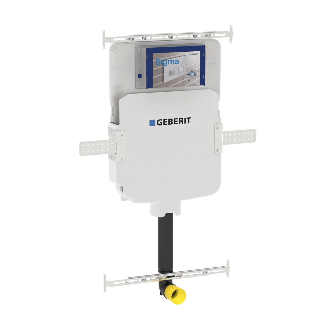 Turner Hastings Fino WhisperFlush Floor Mounted Toilet Package with Slim Seat (Includes Geberit Cistern & Matte White Flush Plate)