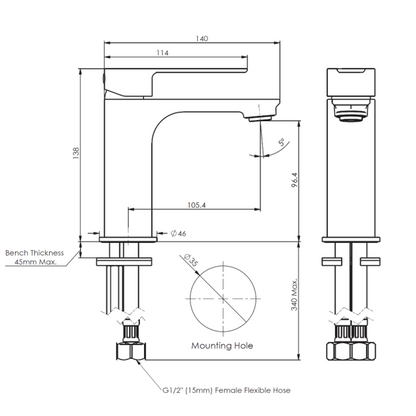 Greens Astro II Basin Mixer
