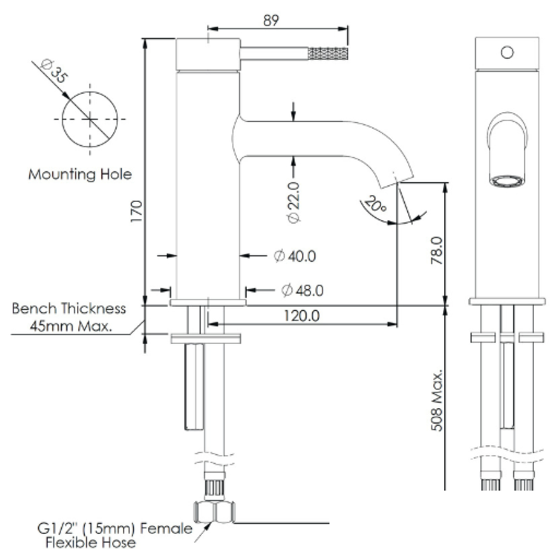 Greens Optima Plus Basin Mixer