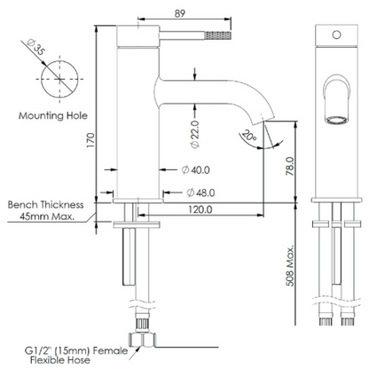 Greens Optima Plus Basin Mixer