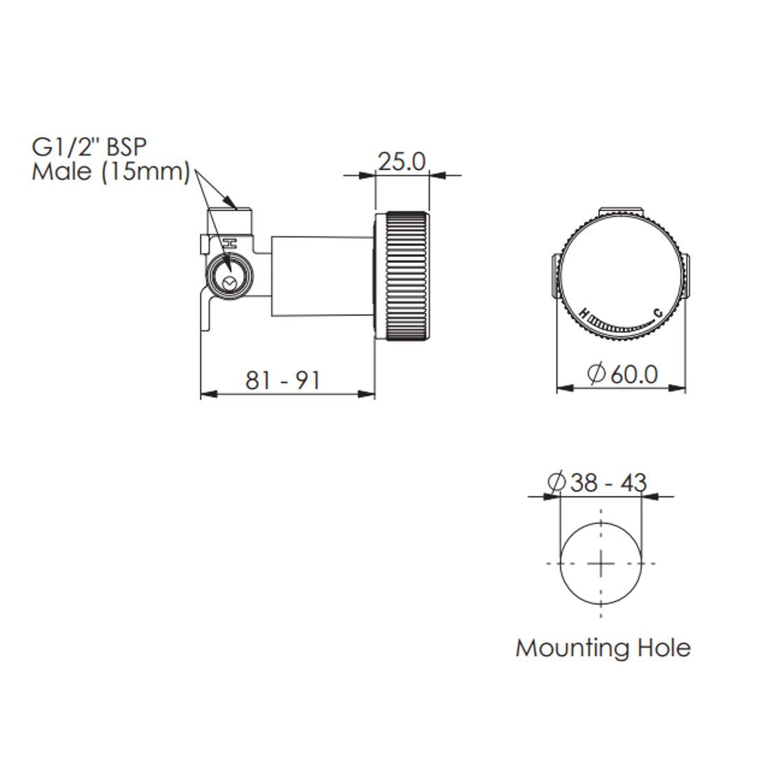 Greens Venza Shower Mixer Pvd