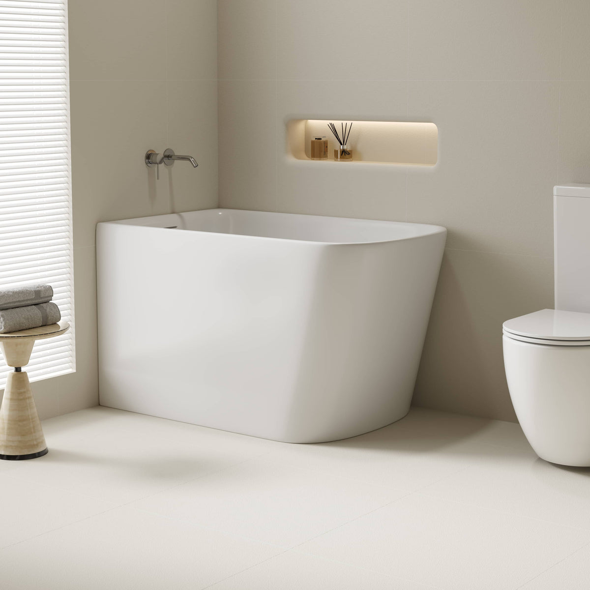Harvard Rectangular Corner Bathtub - Gloss White