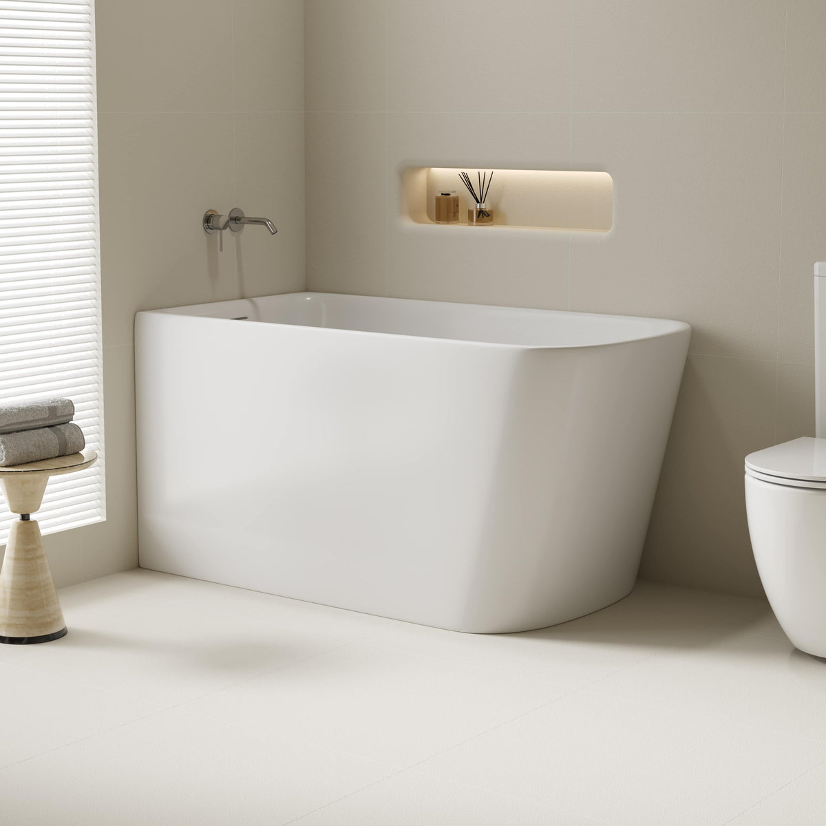 Harvard Rectangular Corner Bathtub - Gloss White