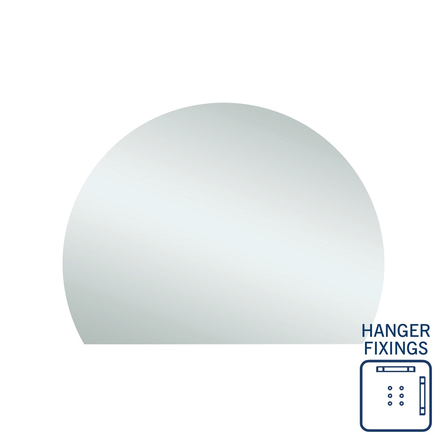 Thermogroup 1200x900x14mm D-Shaped  Edge Mirror (Hanger Fixings)