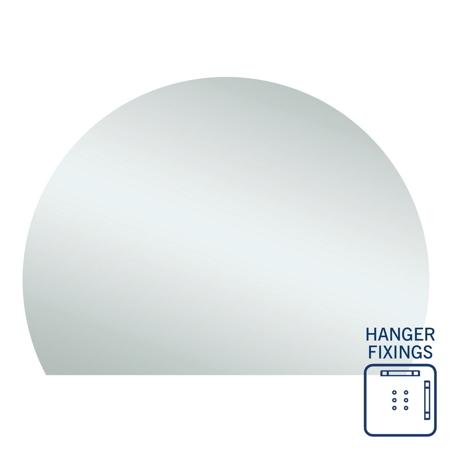 Thermogroup 1500x1100x11mm D-Shaped  Edge Mirror (Hanger Fixings)