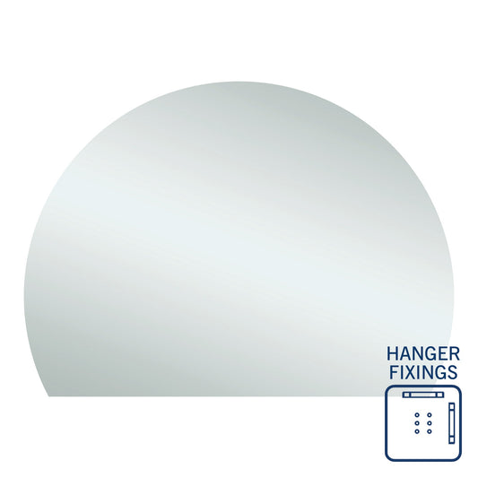 Thermogroup 1500x1100x11mm D-Shaped  Edge Mirror (Hanger Fixings)