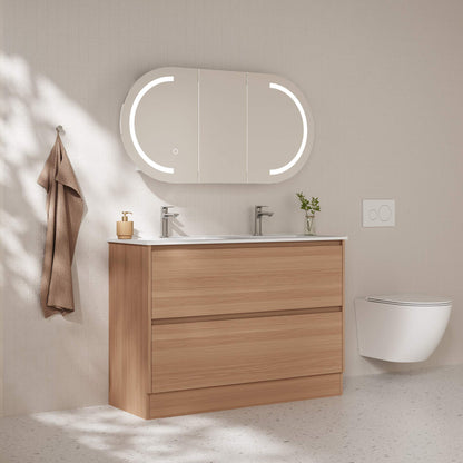 HERA 1200mm Freestanding Vanity - Elegant Oak
