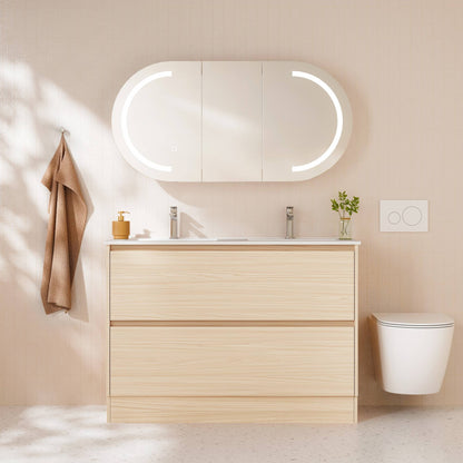 HERA 1200mm Freestanding Vanity - Tas Oak (+ ST-120-CA + KB-120HE-TO)