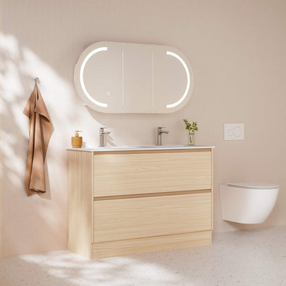 HERA 1200mm Freestanding Vanity - Tas Oak (+ ST-120-LW + KB-120HE-TO)