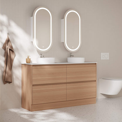 HERA 1500mm Freestanding Vanity - Elegant Oak