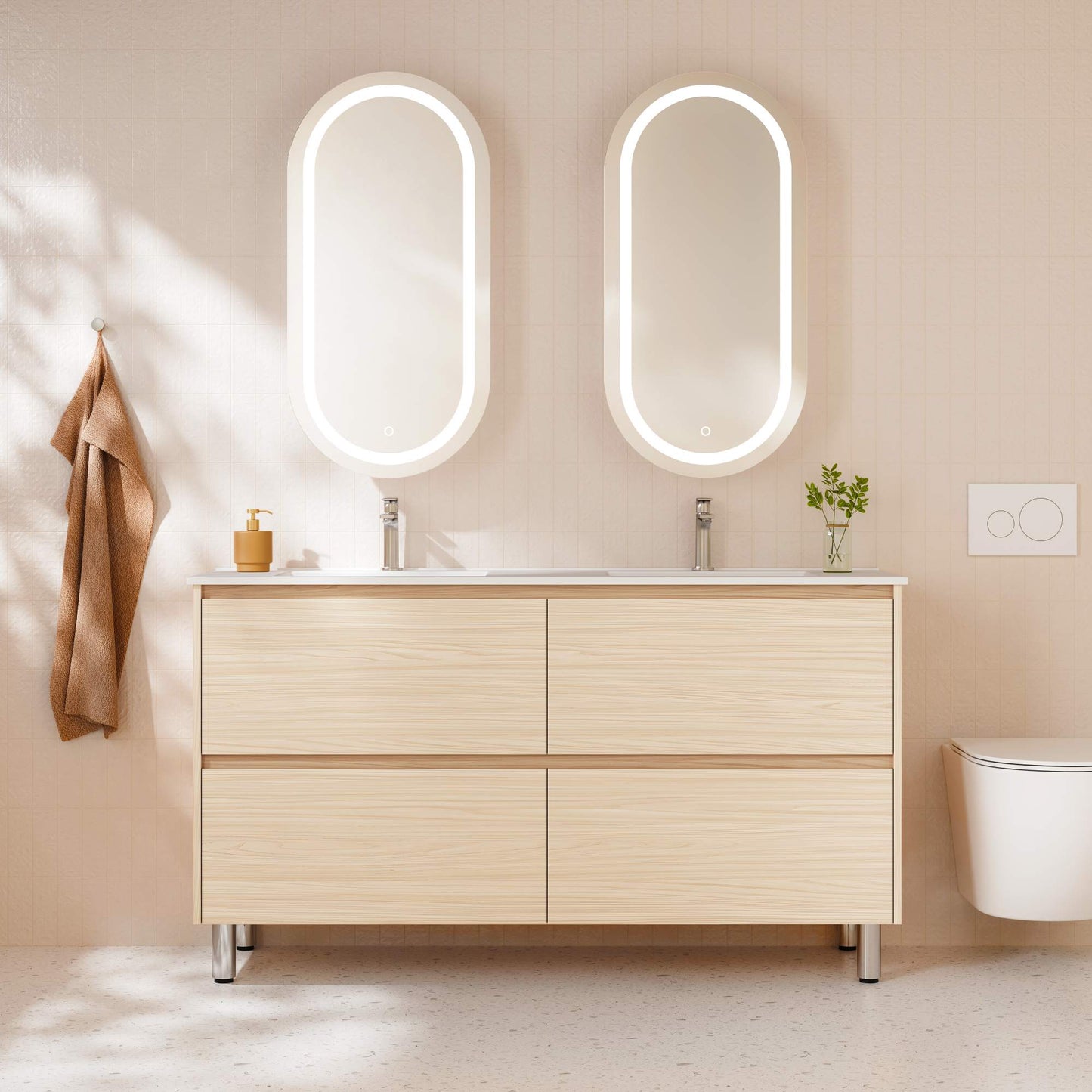 HERA 1500mm Freestanding Vanity - Tas Oak