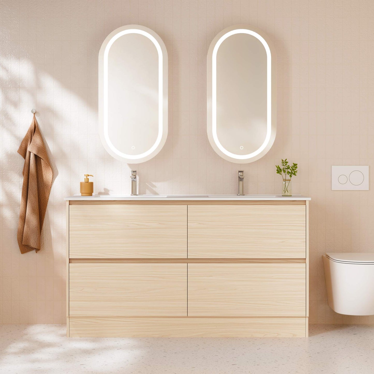 HERA 1500mm Freestanding Vanity - Tas Oak