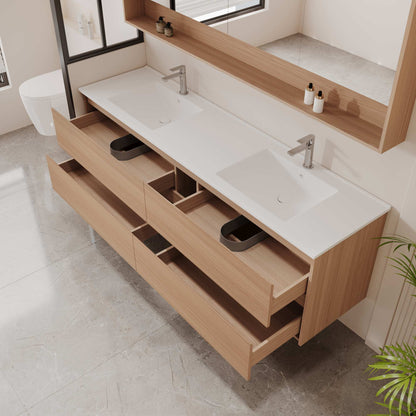 HERA 1800mm Wall-Hung Vanity - Elegant  Oak