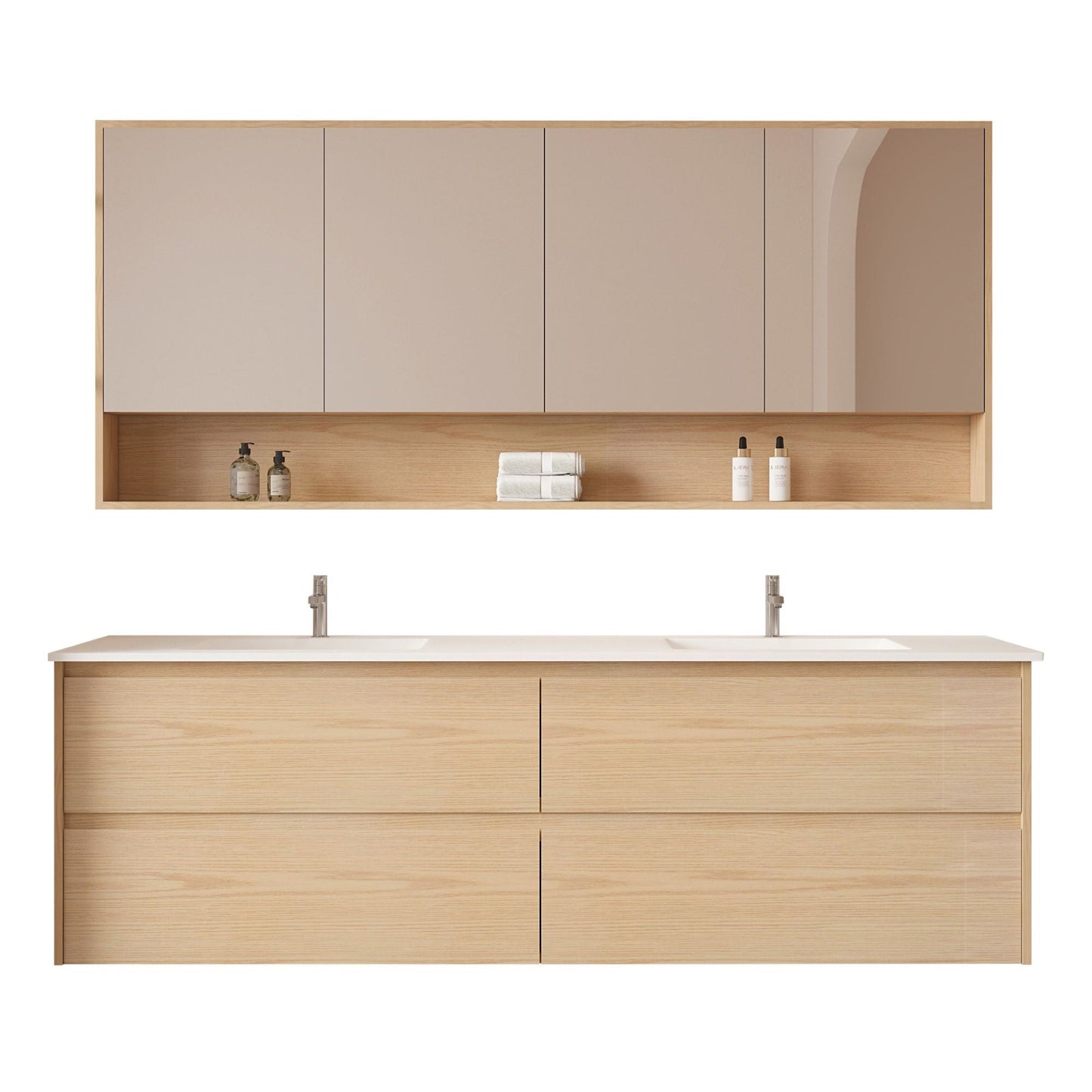 HERA 1800mm Wall-Hung Vanity - Tas Oak (+ TOP 180D)