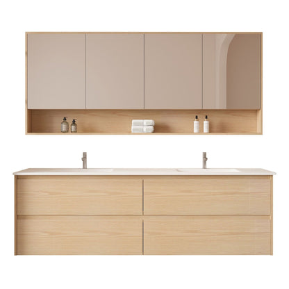 HERA 1800mm Wall-Hung Vanity - Tas Oak (+ TOP 180D)