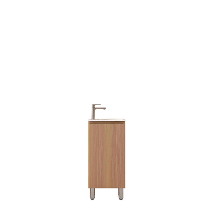 HERA 400mm Slim Freestanding Vanity with Basin- Elegant Oak