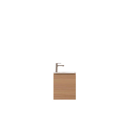 HERA 400mm Slim Wall-Hung Vanity with Basin- Elegant Oak