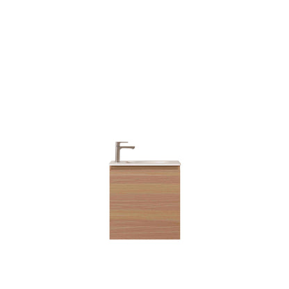 HERA 550mm Slim Wall-Hung Vanity with Basin- Elegant Oak