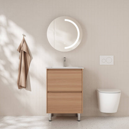 HERA 600mm Freestanding Vanity - Elegant  Oak (+ TOP 60)