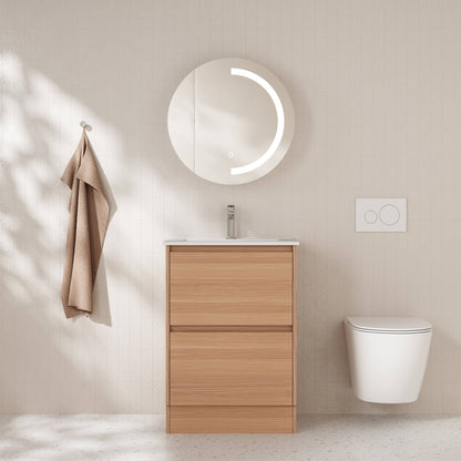 HERA 600mm Freestanding Vanity - Elegant  Oak (+ ST-60-CA)