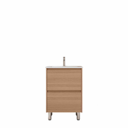 HERA 600mm Freestanding Vanity - Elegant  Oak (+ ST-60-CA + KB-60HE-EO)