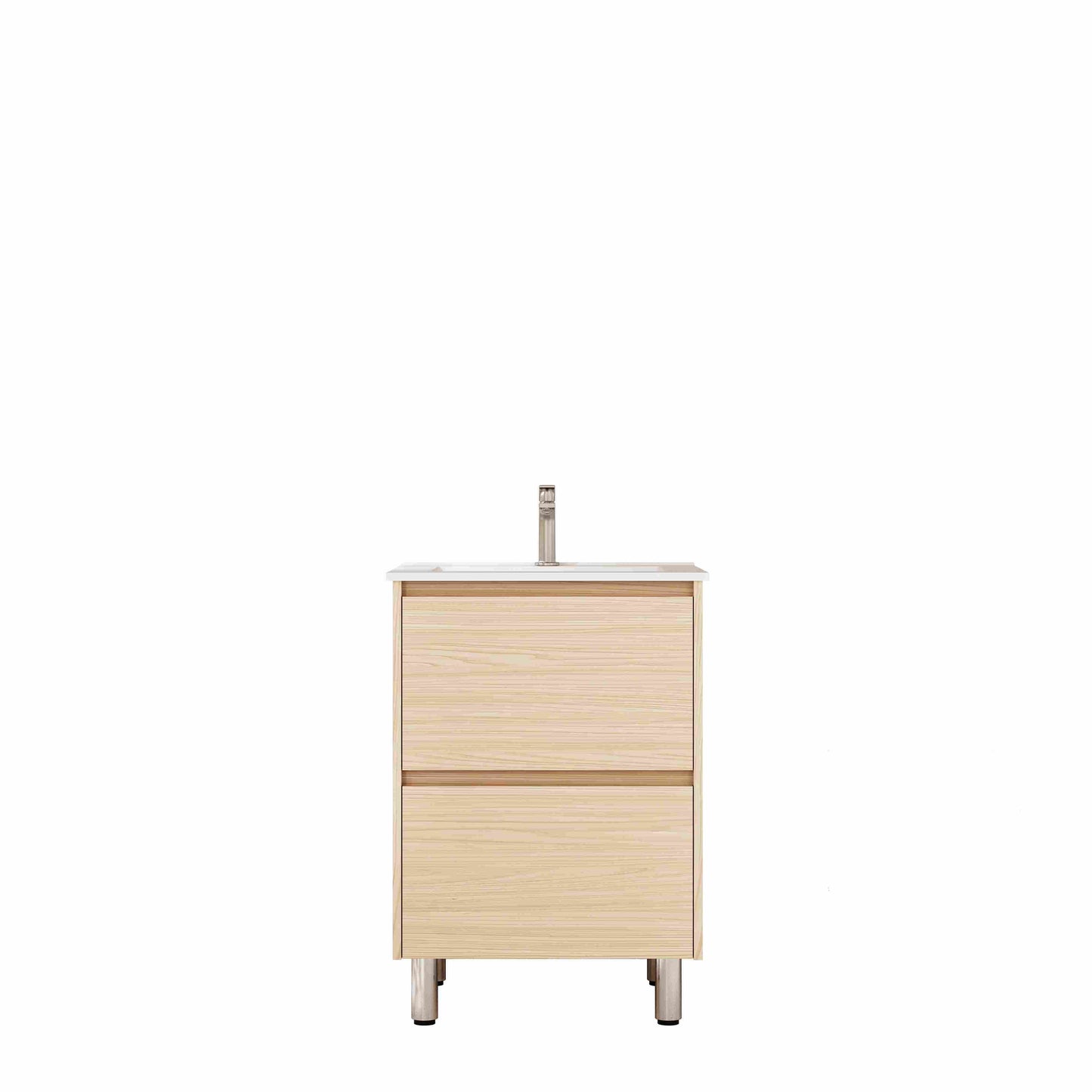 HERA 600mm Freestanding Vanity - Tas Oak (+ ST-60-LW + KB-60HE-TO)